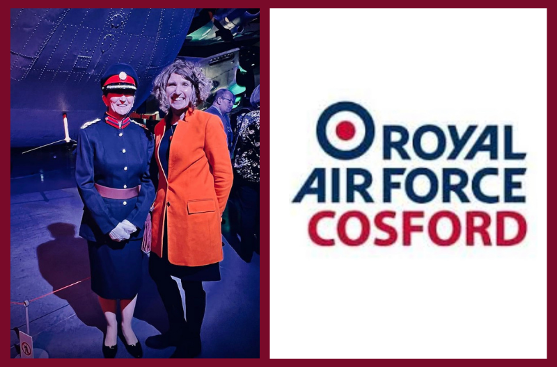 Vice Lord-Lieutenant of Shropshire, Mrs Jenny Wynn with Maggie Appleton, CEO of the Royal Air Force Museum Cosford
