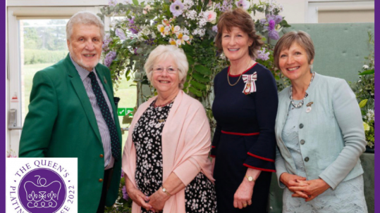 Howard Franklin, Barbara Evans, LL of Shropshire Anna Turner and Jane Williams