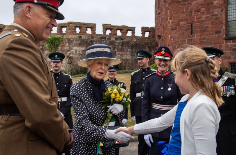 Princess Alexandra visits Shrewsbury for regiment's freedom parade