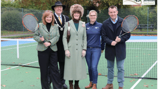 Lord Lieutenant of Shropshire opens Church Stretton newly refurbished tennis courts