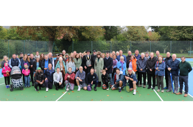 Lord Lieutenant of Shropshire opens Church Stretton newly refurbished tennis courts