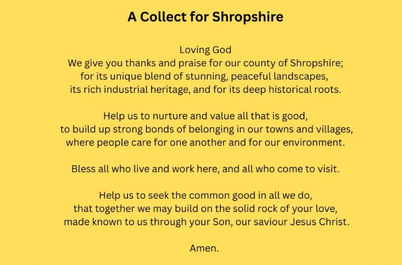 Prayer for Shropshire Day