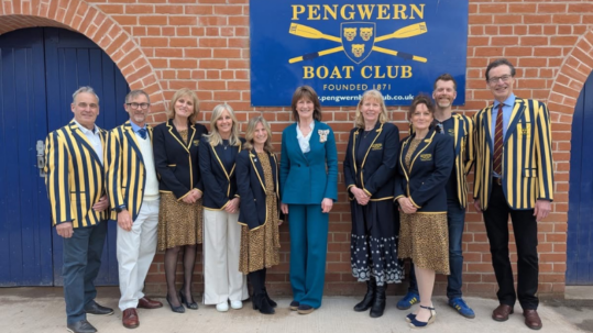 The Lord-Lieutenant went for a paddle - at the opening of Pengwern Boat Club new boat bays!