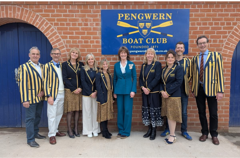 The Lord-Lieutenant went for a paddle - at the opening of Pengwern Boat Club new boat bays!