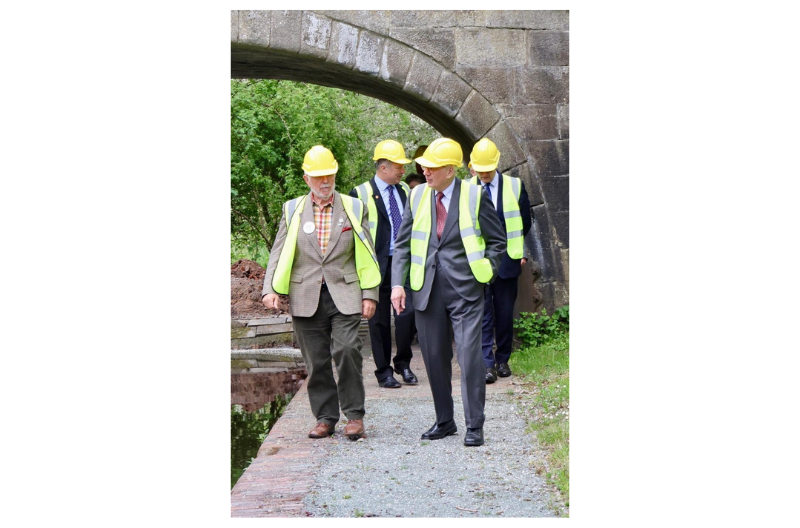 Duke of Gloucester visits Wappenshall Wharf, Shropshire