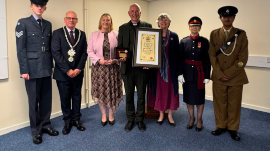 The Reverend Chris Thorpe awarded Honorary Freeman of the town of Shifnal