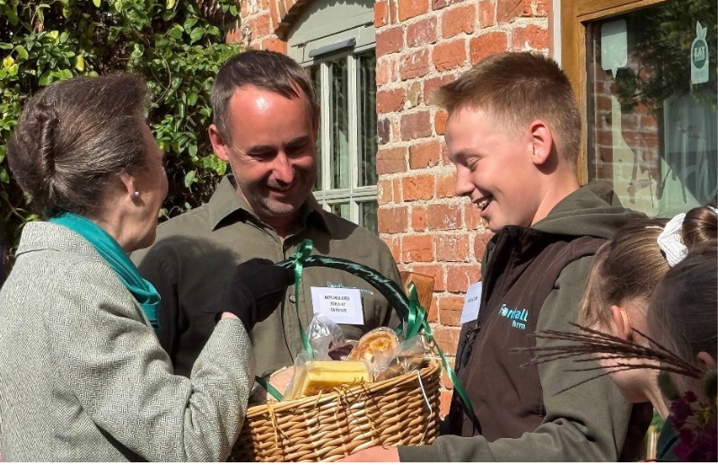 HRH Princess Royal visits Fordhall Farm
