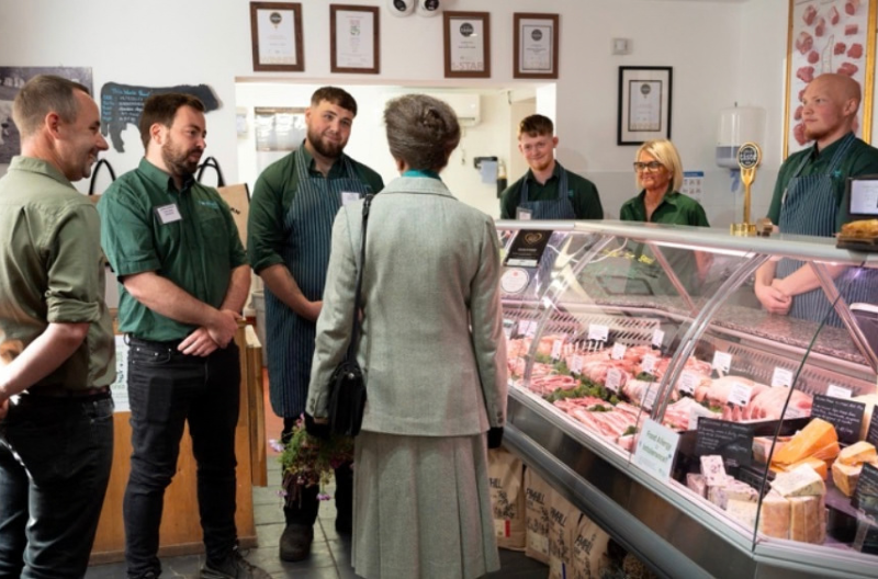 HRH Princess Royal visits Fordhall Farm
