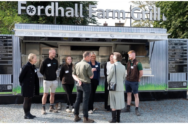 HRH Princess Royal visits Fordhall Farm