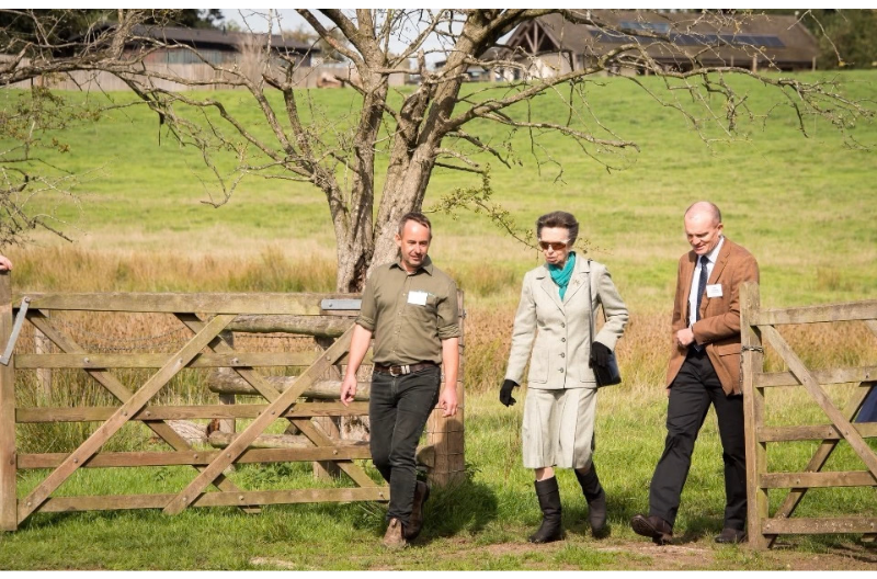 HRH Princess Royal visits Fordhall Farm