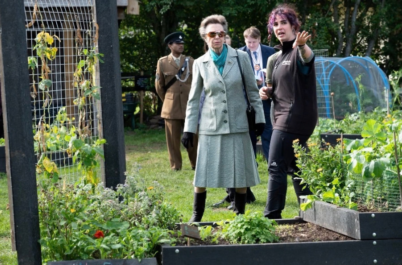 HRH Princess Royal visits Fordhall Farm