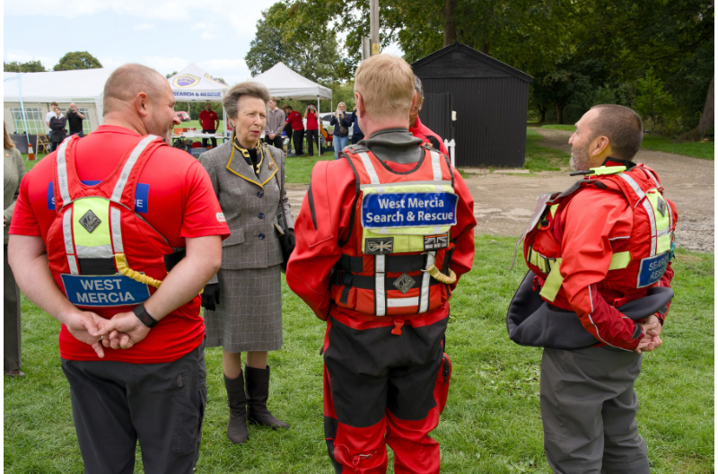 Her Royal Highness The Princess Royal visits West Mercia Search and Rescue, Shropshire
