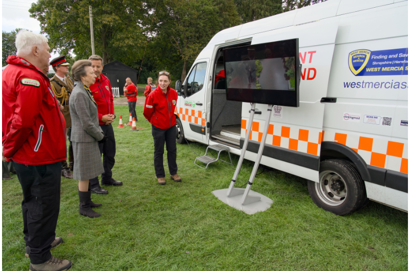 Her Royal Highness The Princess Royal visits West Mercia Search and Rescue, Shropshire