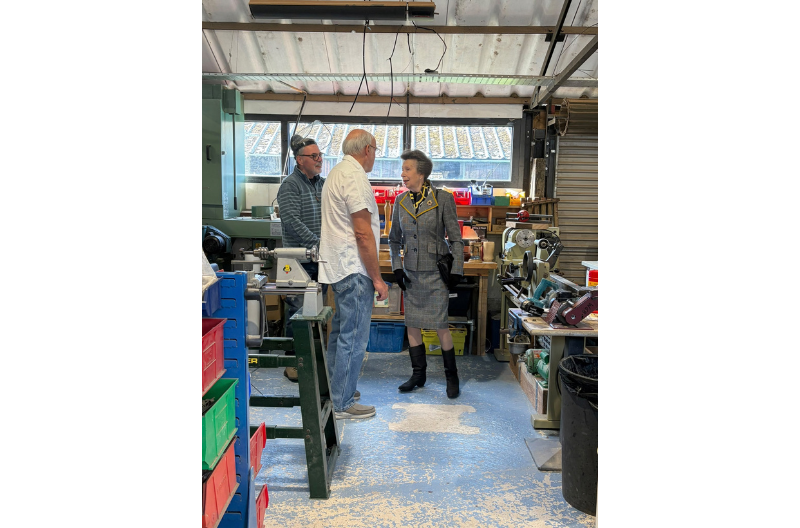 Her Royal Highness The Princess Royal visits Men's Shed, Shropshire